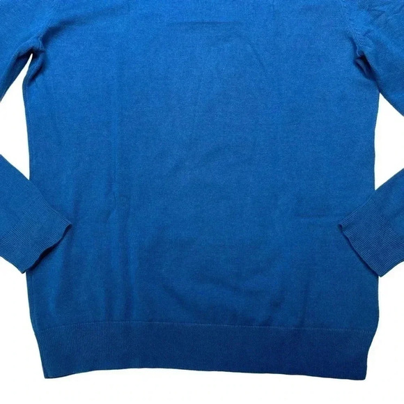 Alfani Novelty Table Acapulco Blue 1/4 Zip Mens Sweater - Picture 9 of 10